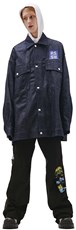 Raf Simons Navy blue logo denim shirt jacket 201440
